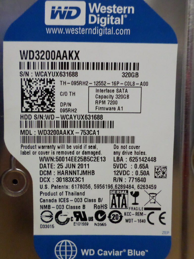 WESTERN DIGITAL CAVIAR BLUE WD3200AAKX-753CA1 320GB 3.5" SATA