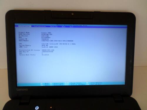LENOVO 100E INTEL CELERON (R) CPU N3350 1.10 GHz 64 gb 1 x 4 GB Please Read!