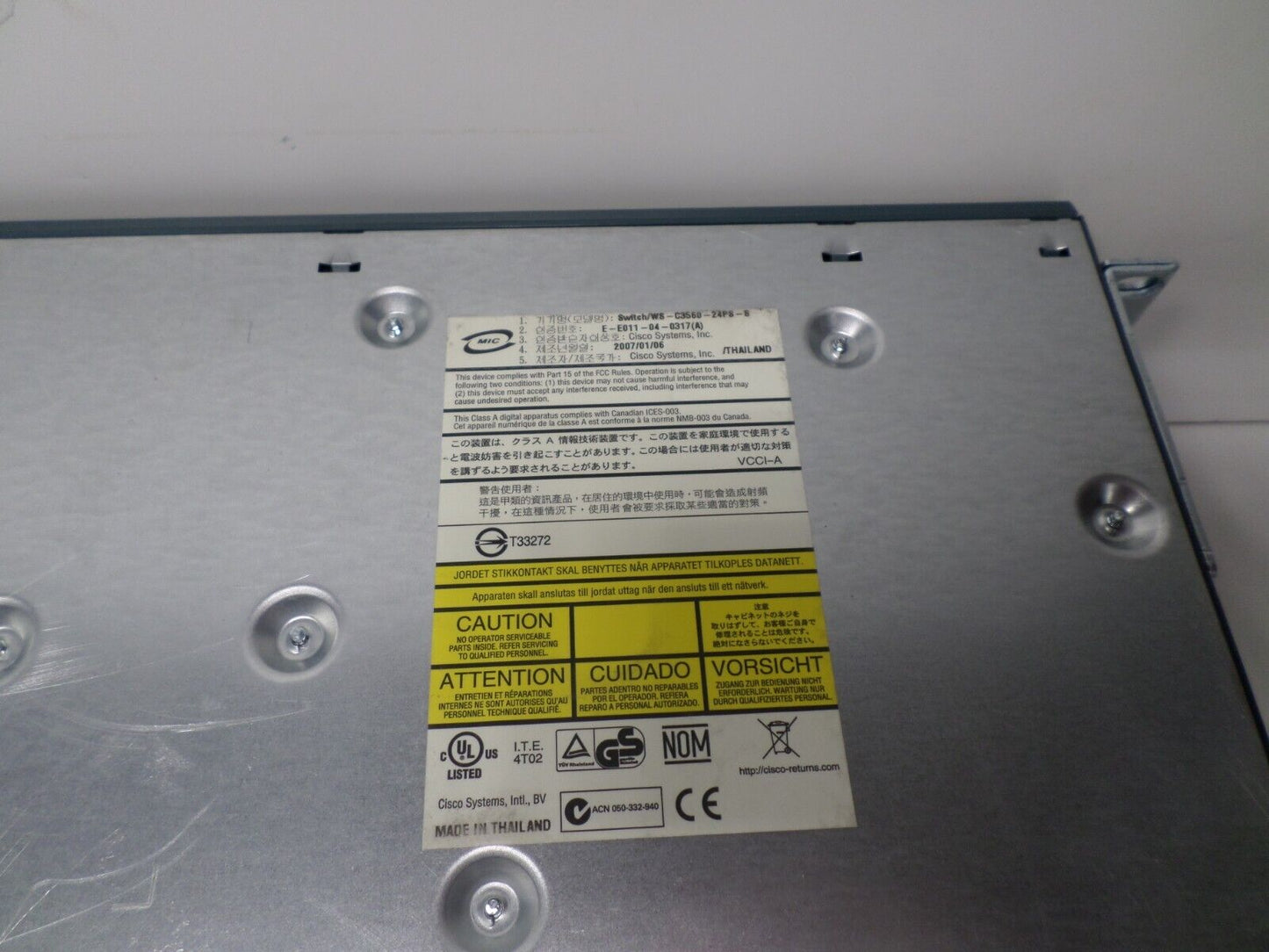 Cisco Catalyst 3560 WS-C3560-24PS-S 24 Port Fast PoE Ethernet Switch
