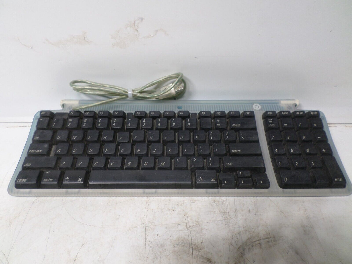VINTAGE Apple Keyboard 1998 USB iMac Translucent Bondi Blue Model M2452