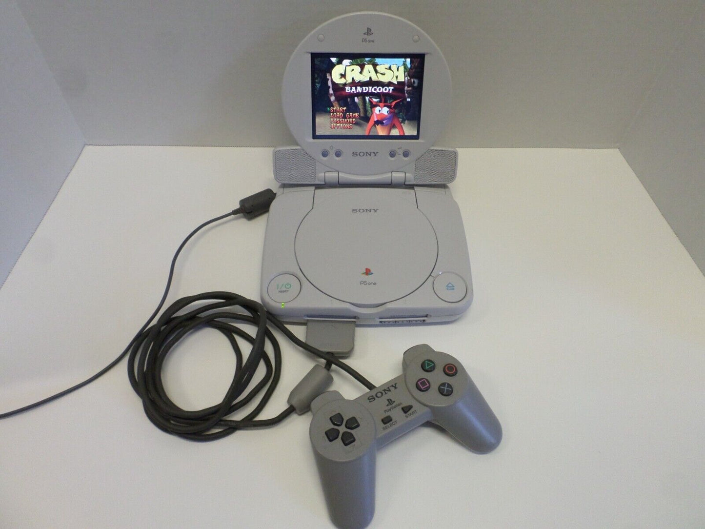 Sony PlayStation PSOne Console w/ LCD Screen with controller A/C and Game!