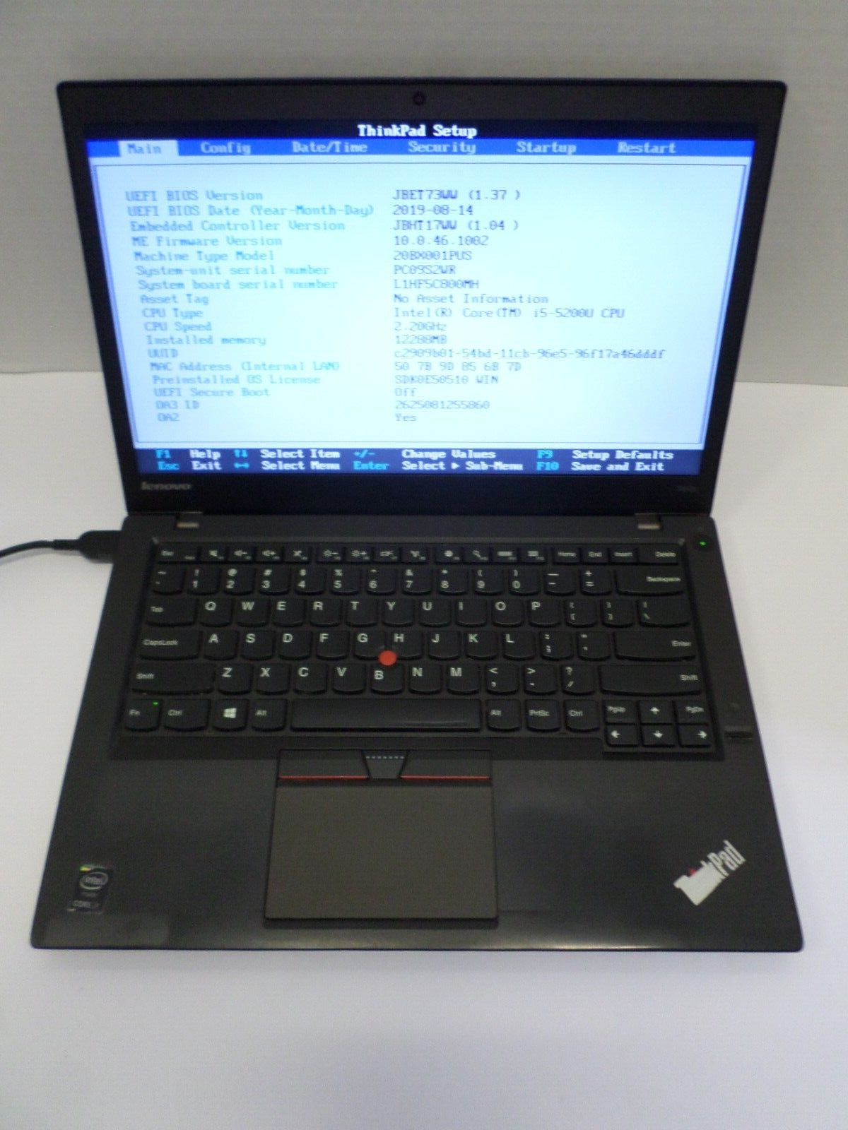 Lenovo Thinkpad T450s i5-5200U 2.2GHz 12GB RAM 250GB SSD