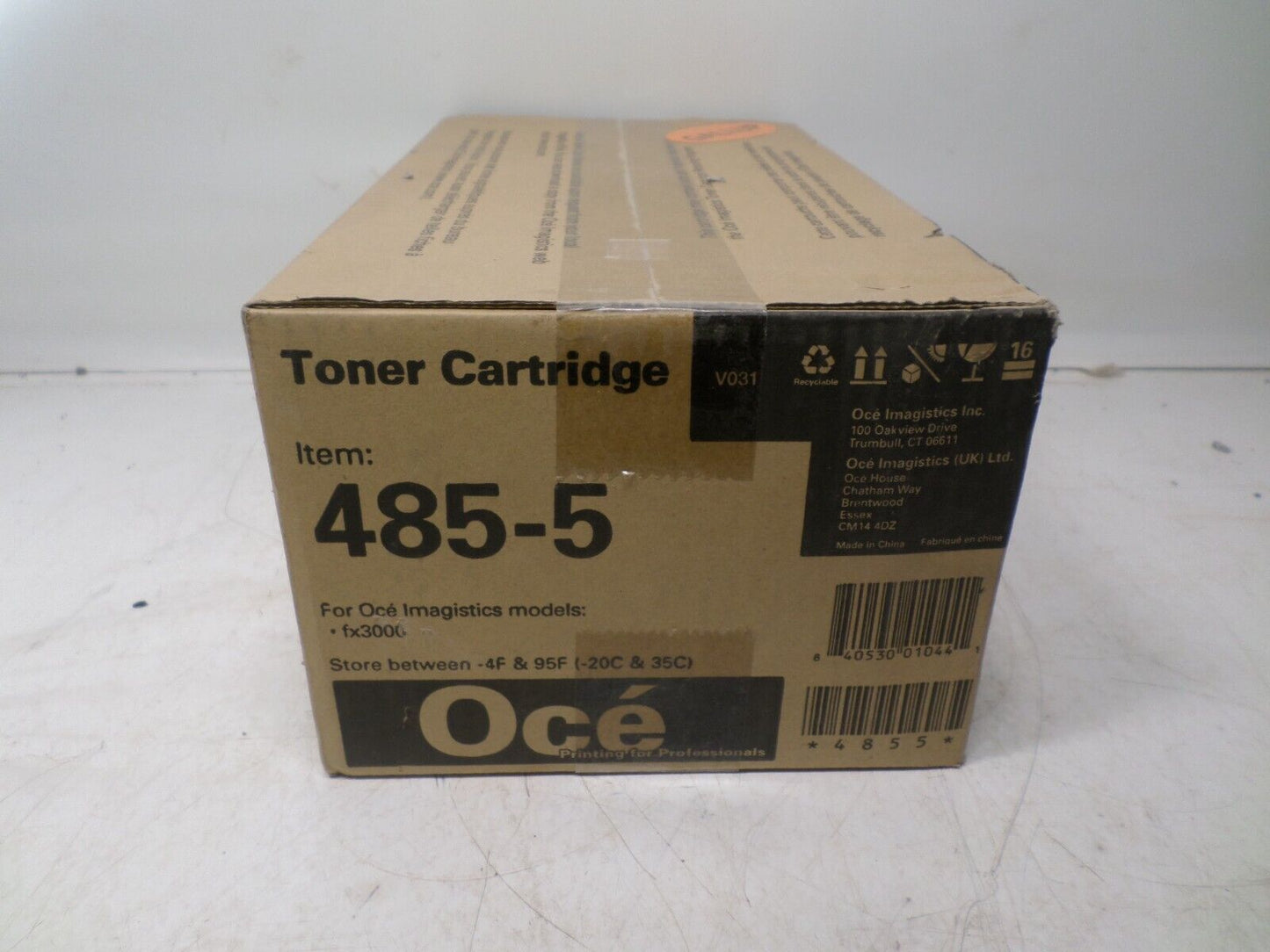 Genuine OCE 485-5 Black Toner Cartridge FX3000