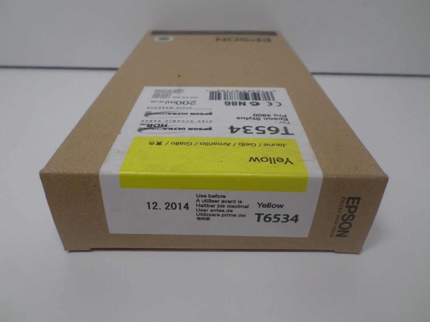 12-2014 GENUINE NEW Epson T6534 200ml Ink Cartridge for Stylus Pro 4900