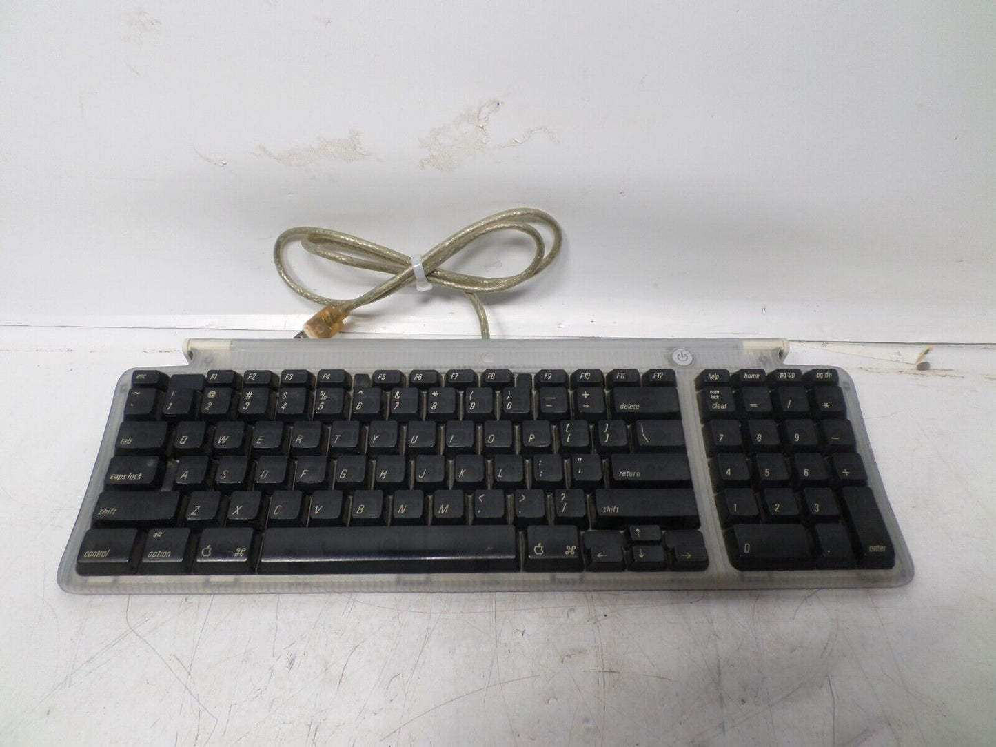 Vintage Apple USB Keyboard M2452 iMac Power Mac G3 G4 G5 Clear Gray