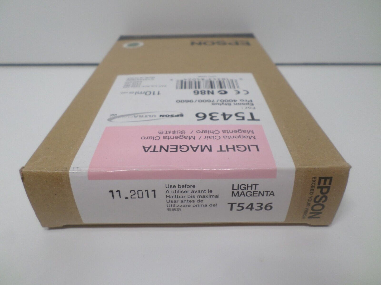 11-2011 GENUINE EPSON T5436 INK LIGHT MAGENTA STYLUS PRO 4000/7600/9600 New