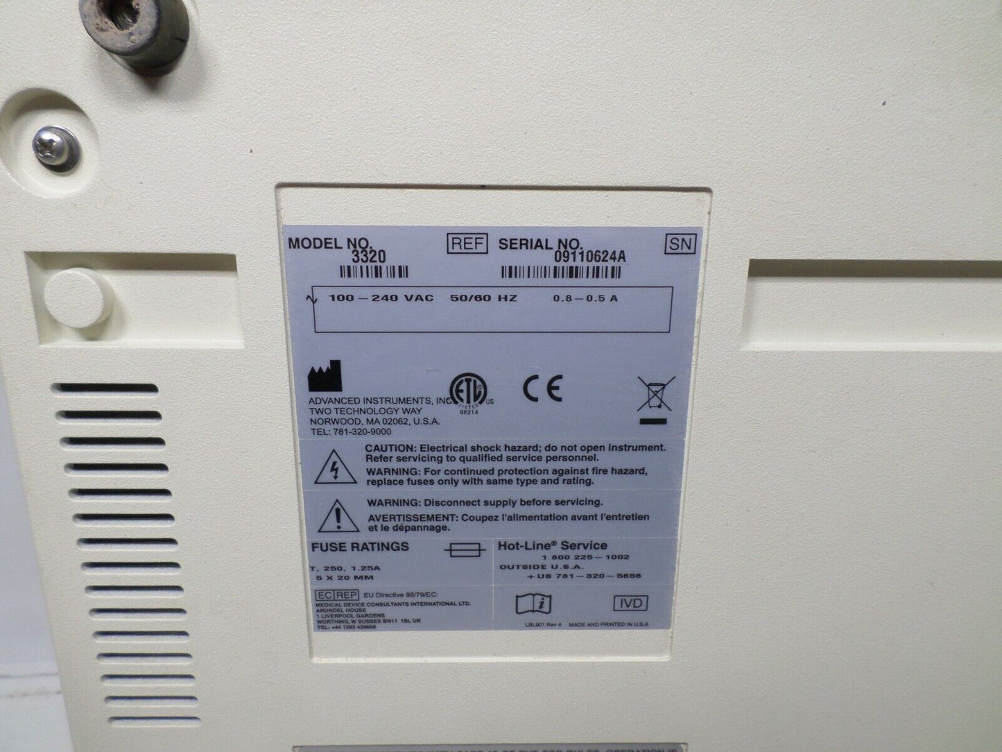 Advanced Instruments Micro Osmometer 3320