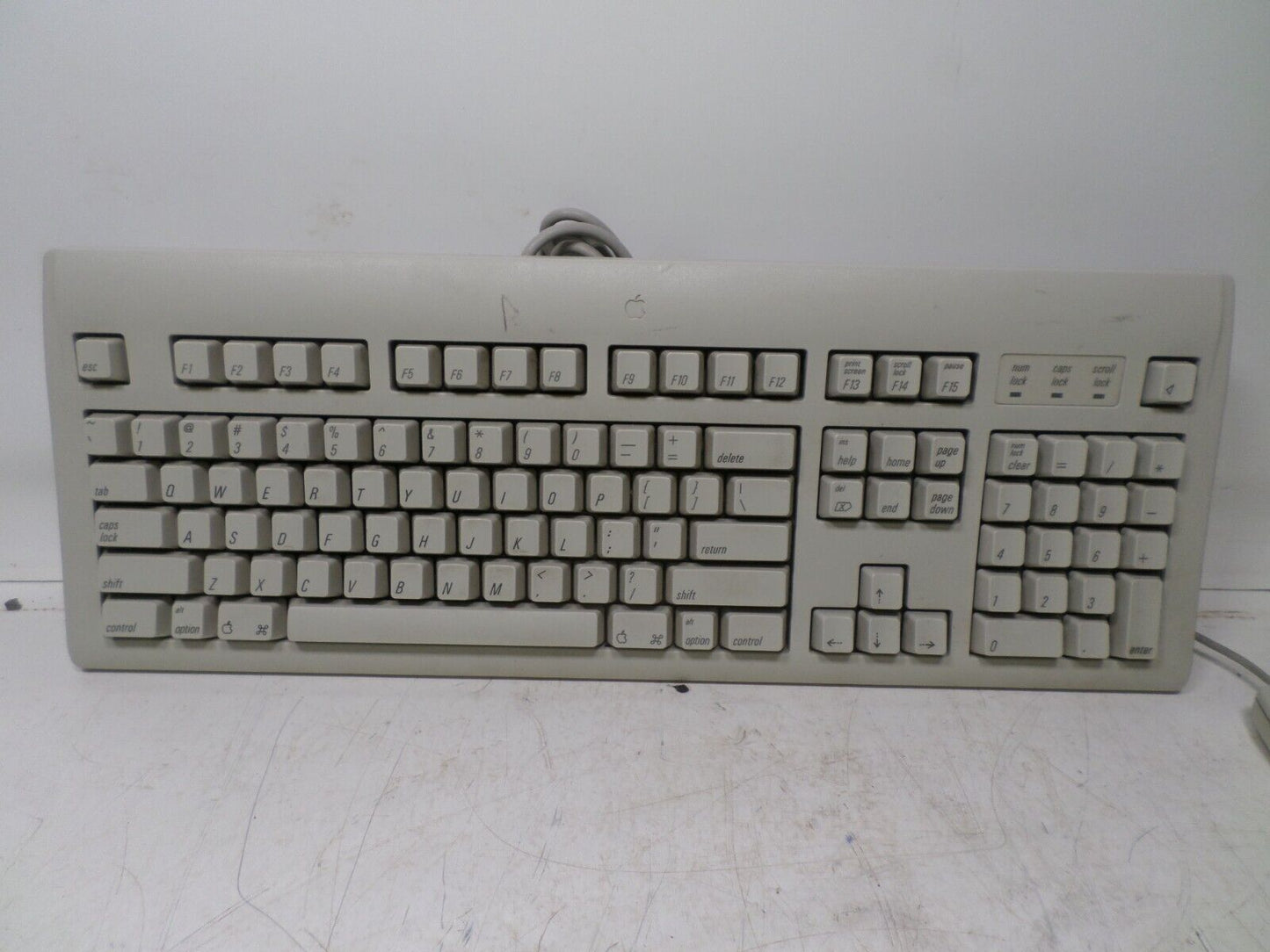Vintage APPLE Design Macintosh Keyboard M2980  & Wired Bus Mouse M2706