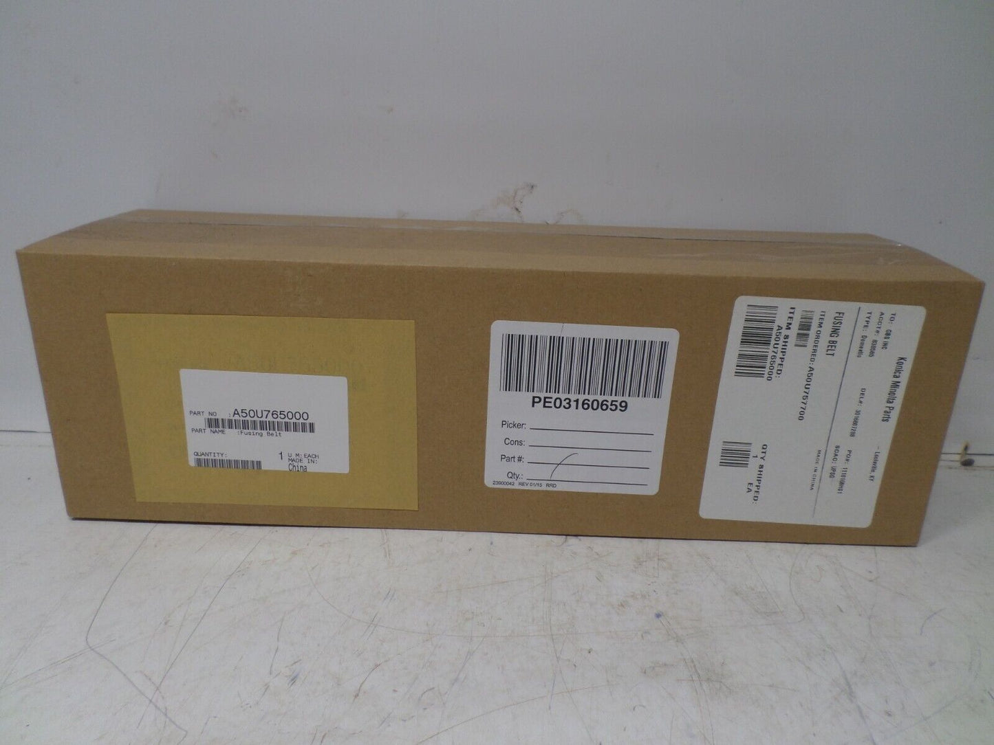 A50U765000 A50U734000 A50U757700 Konica Minolta FUSER Fusing Belt C1070 C1060