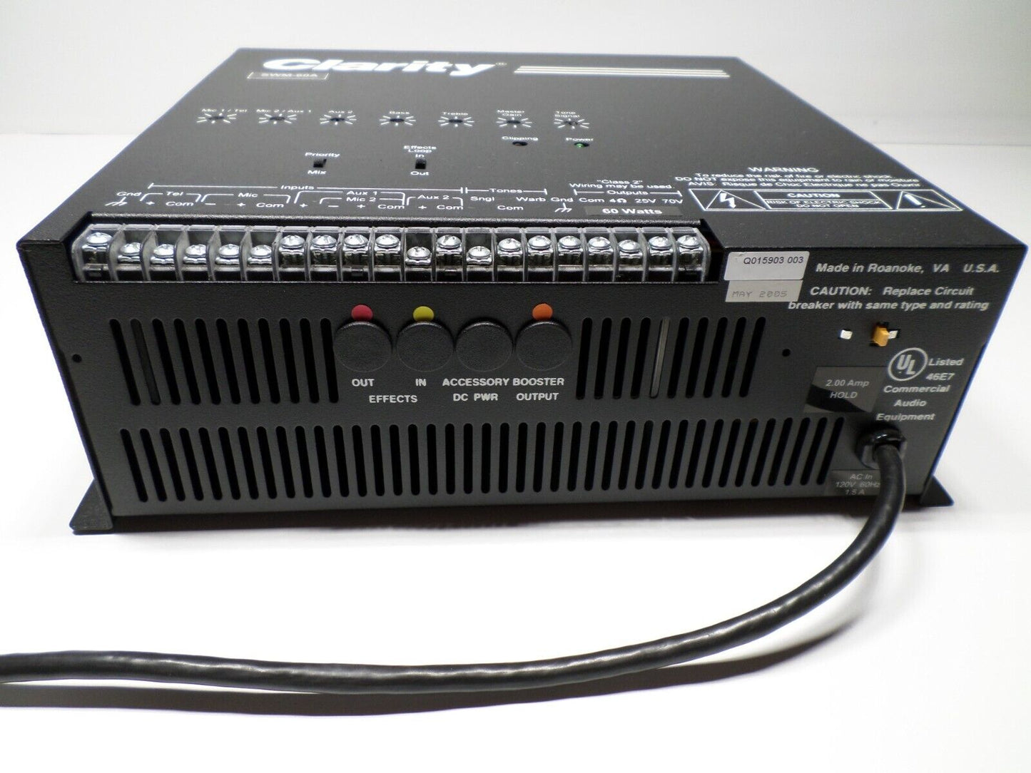 Amplifier Clarity SWM-60A Tested and Working!