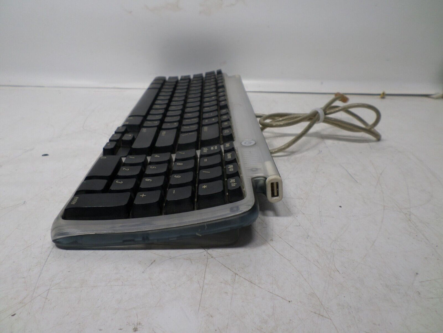 Vintage Apple USB Keyboard M2452 iMac Power Mac G3 G4 G5 Clear Gray