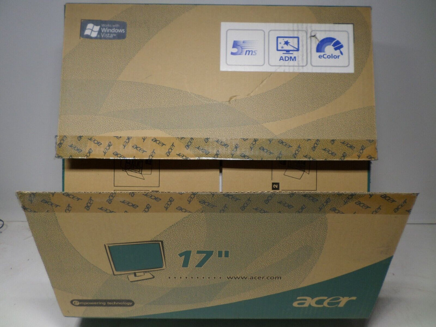 Acer AL1716 Bbd 17" LCD Black Monitor New In Original Box