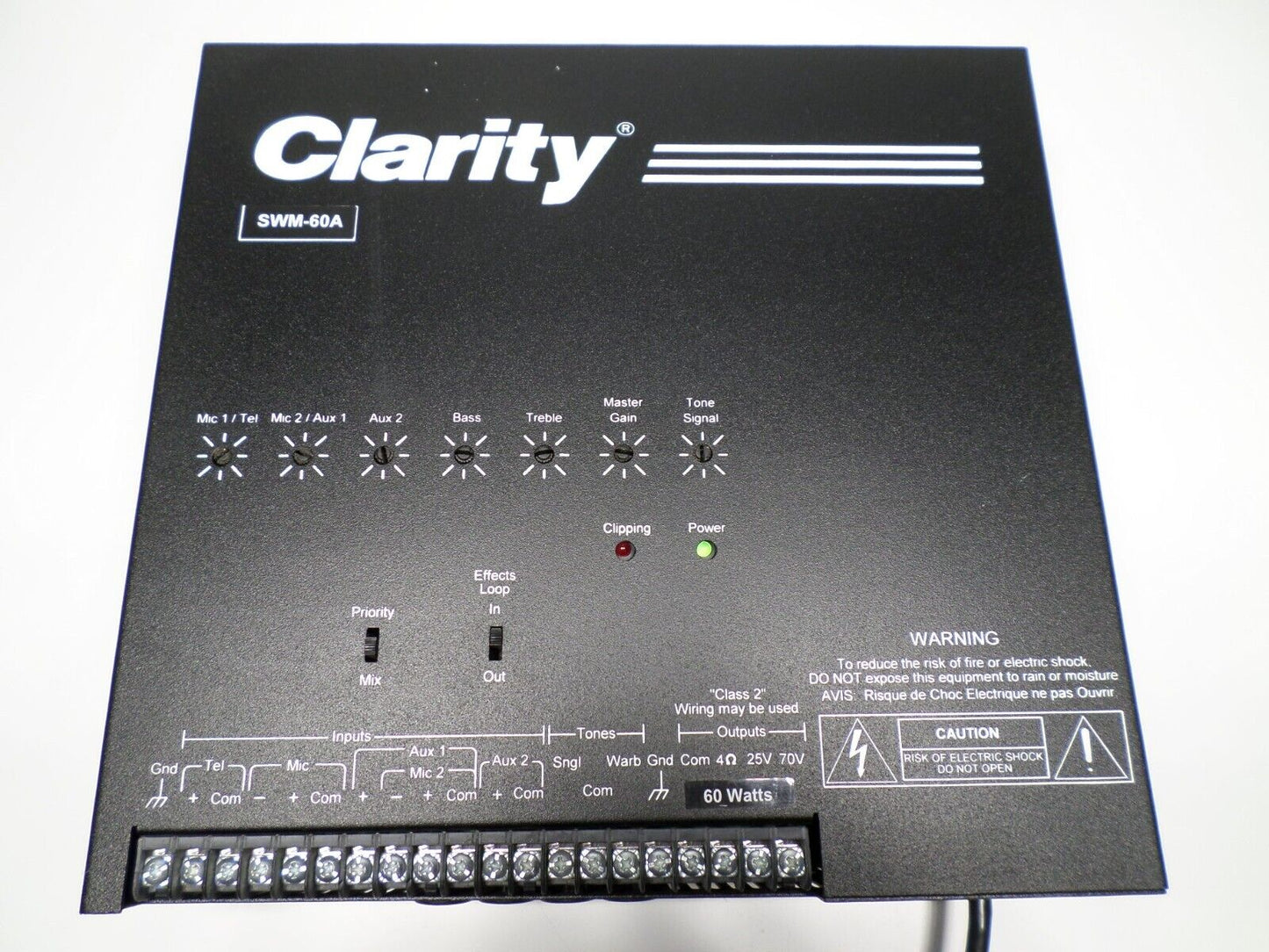 Amplifier Clarity SWM-60A Tested and Working!