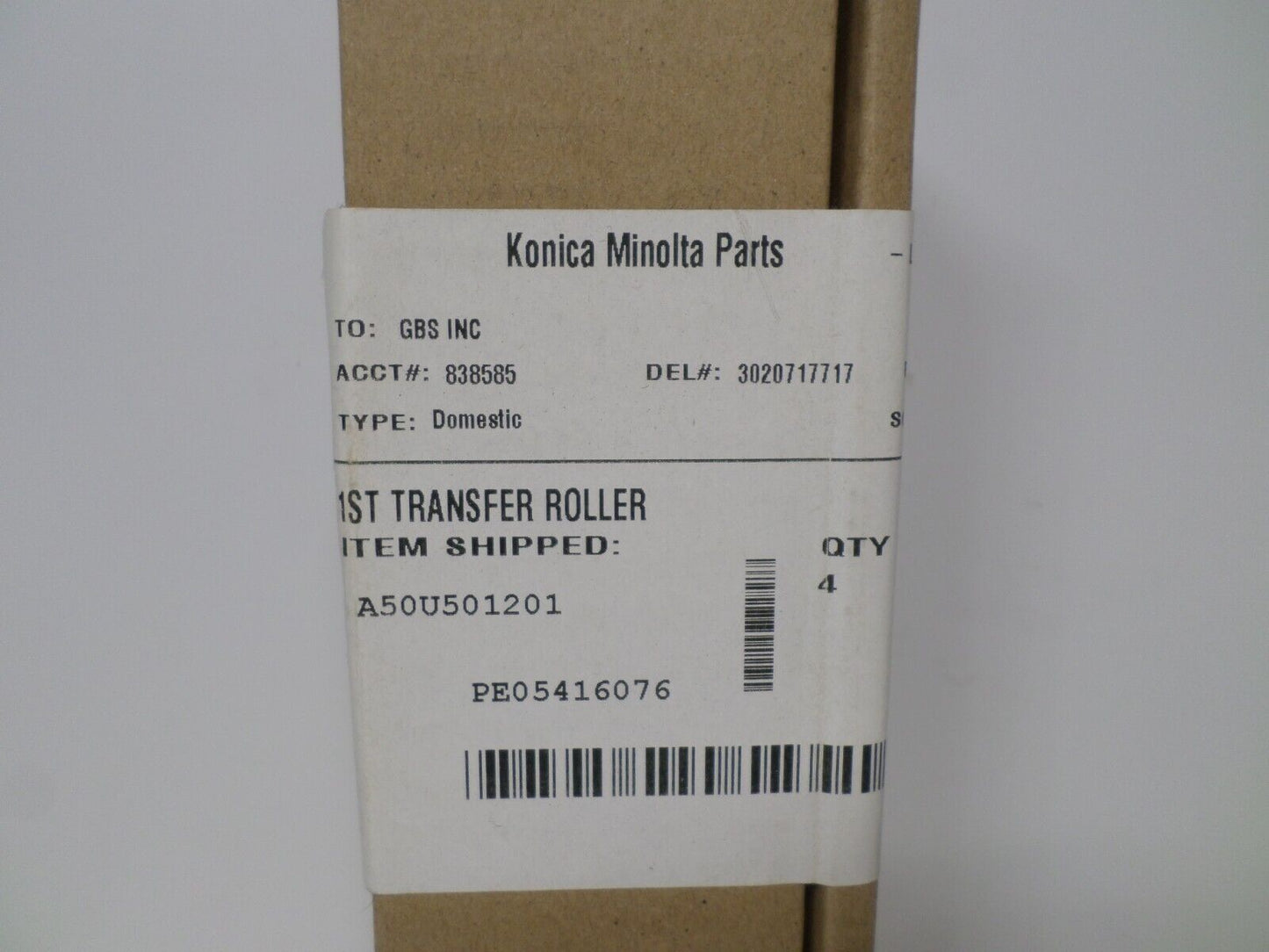 Konica Minolta 1st Transfer Roller for Accuriopress A50U501201