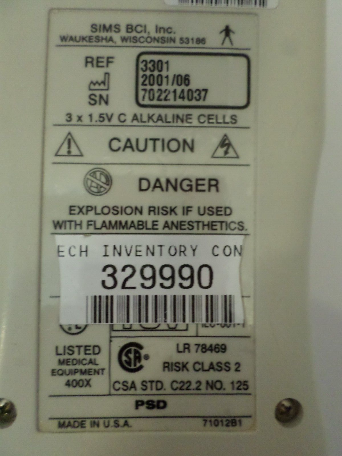BCI 3301 OXIMETER with 3304 Spo2 Pulse-ox Probe