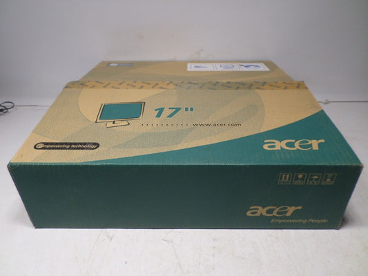 Acer AL1716 Bbd 17" LCD Black Monitor New In Original Box