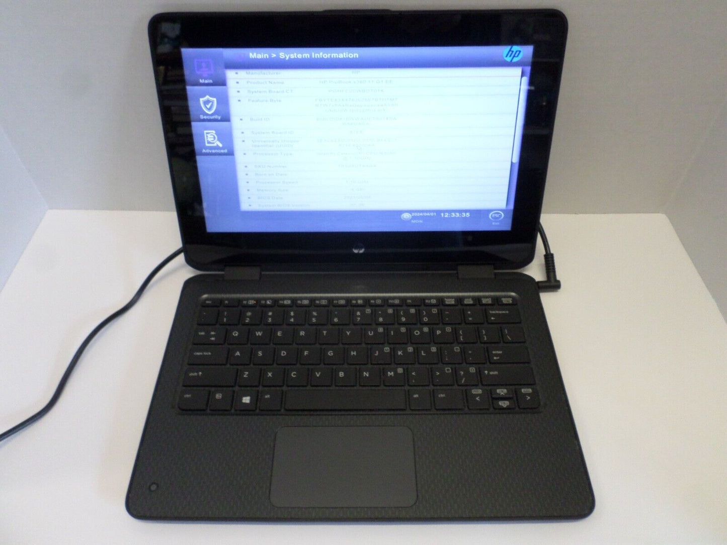 HP ProBook X360-11-G1-EE PENTIUM N3350@1.10GHz 4GB 128SSD WEBCAM TOUCHSCREEN