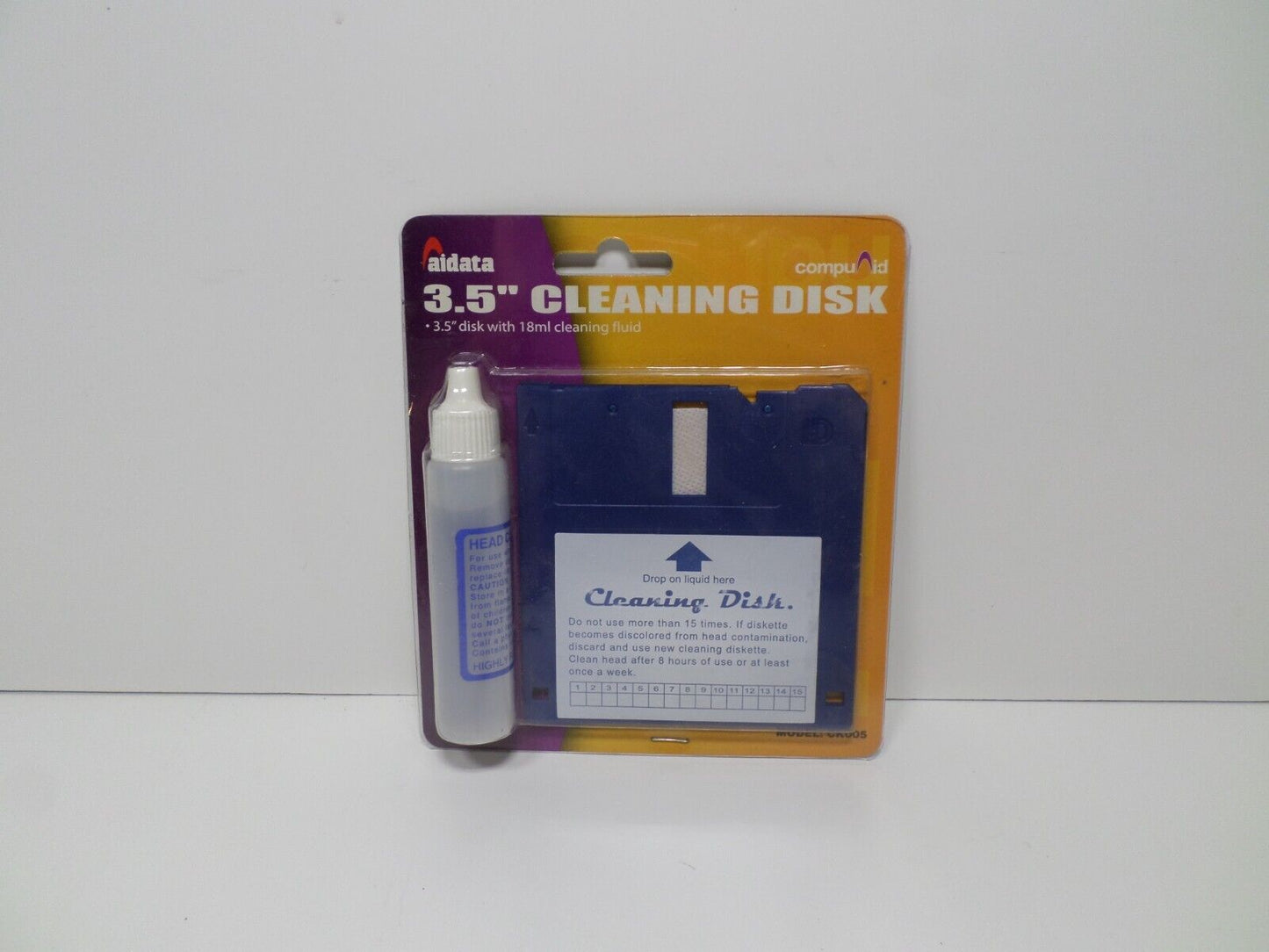 Aidata CK005 3.5" Inch Floppy Drive Cleaning Kit