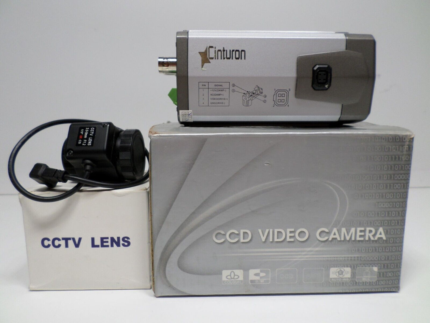 Cinturon CCD Auto-Iris Box Color Security Camera with CCTV Lens 1/3"