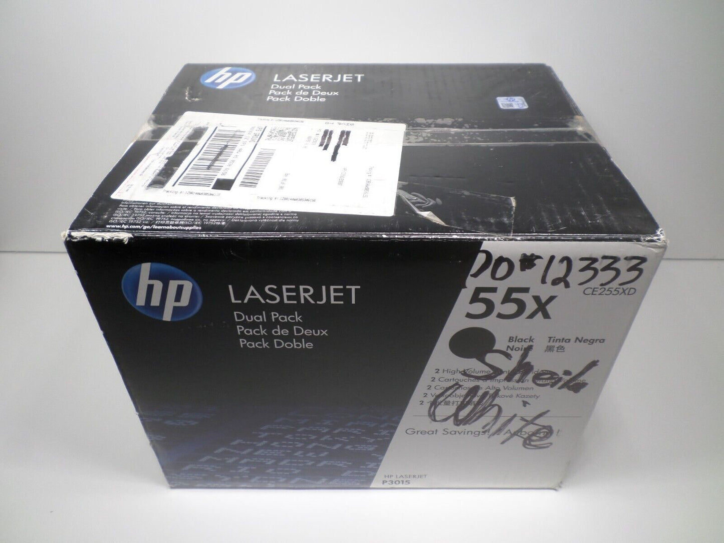 New Open Box Genuine OEM HP CE255XD Black Toner Dual Pack 55X P3015 1B23N1bN