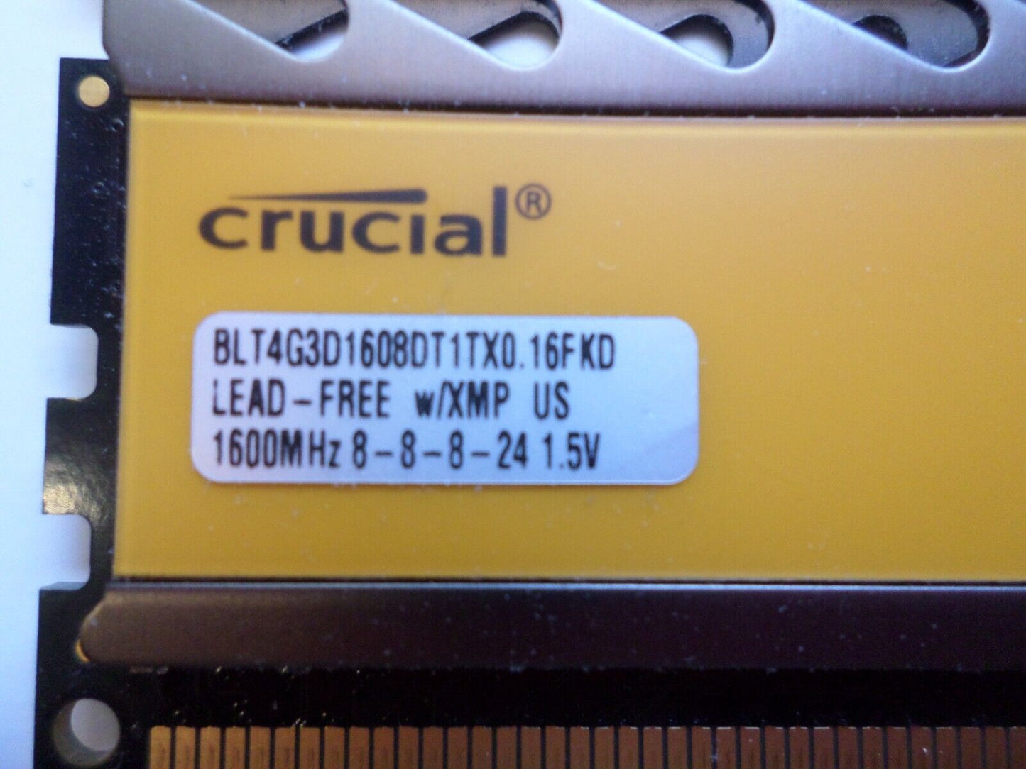 2-Crucial Ballistix 16GB (2x8GB) PC3-12800 DDR3-1600MHz non-ECC Memory Ram