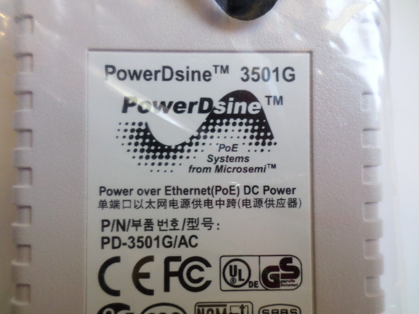 Microsemi PowerDsine 3501 Gigabit PoE Injector IEEE 802.3af PD-3501G/AC New!