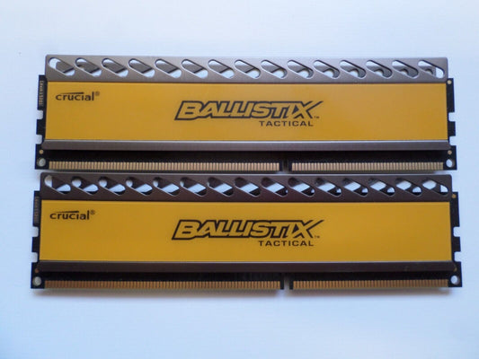 2-Crucial Ballistix 16GB (2x8GB) PC3-12800 DDR3-1600MHz non-ECC Memory Ram