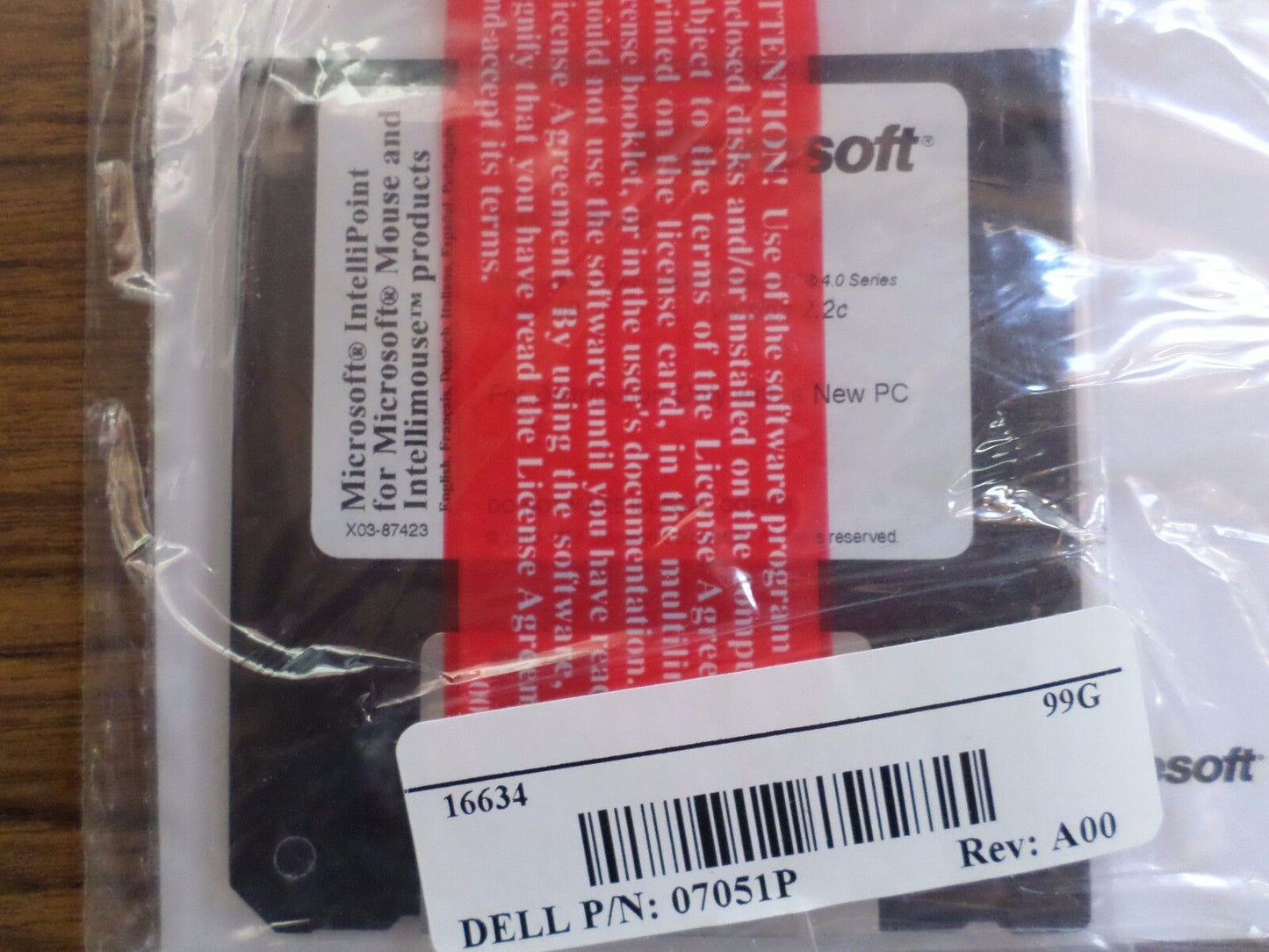 VINTAGE 1997 Microsoft IntelliPoint mouse driver NEW & SEALED floppy disc
