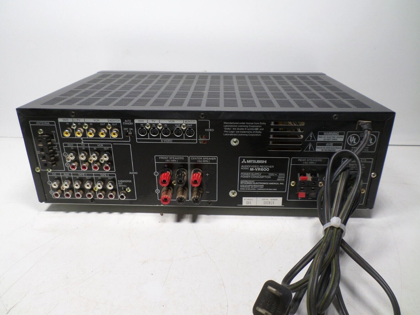 Mitsubishi M-VR600 Receiver HiFi Stereo Vintage 5.1 Channel Audio Home Theater
