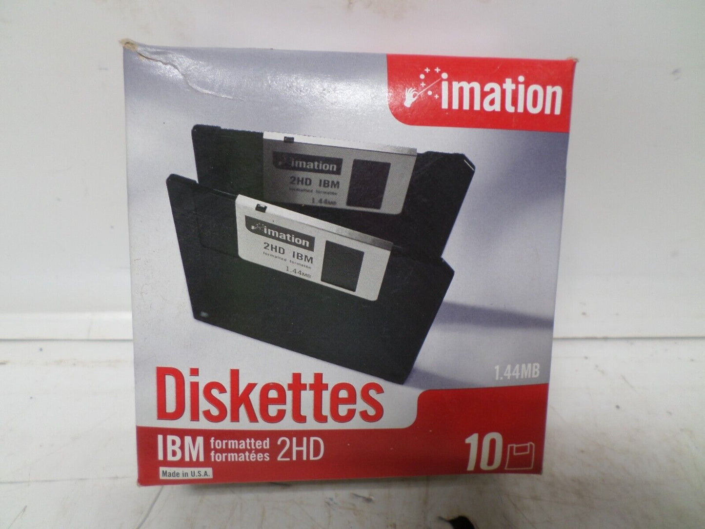 Imation 3.5" Floppy Disks Diskettes 10 Pack IBM Formatted 1.44MB 2HD *NEW*