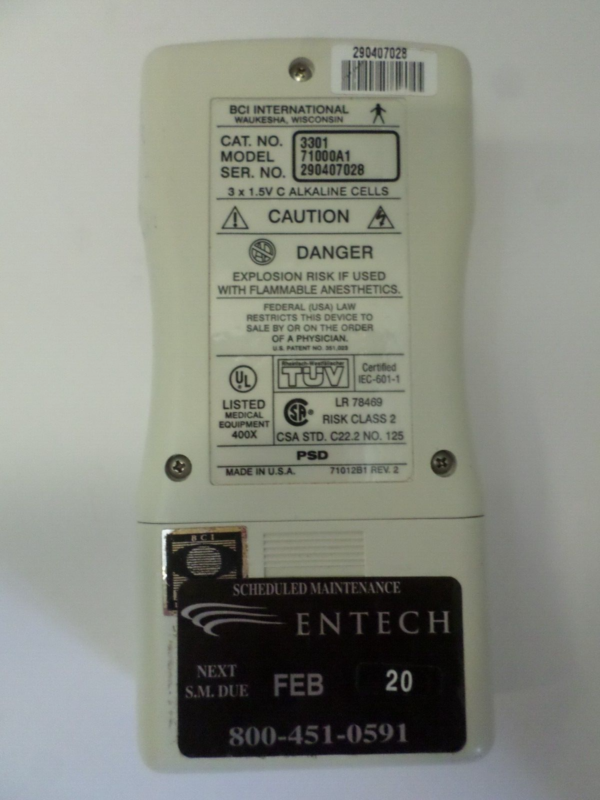 BCI 3301 OXIMETER with 3304 Spo2 Pulse-ox PROBE