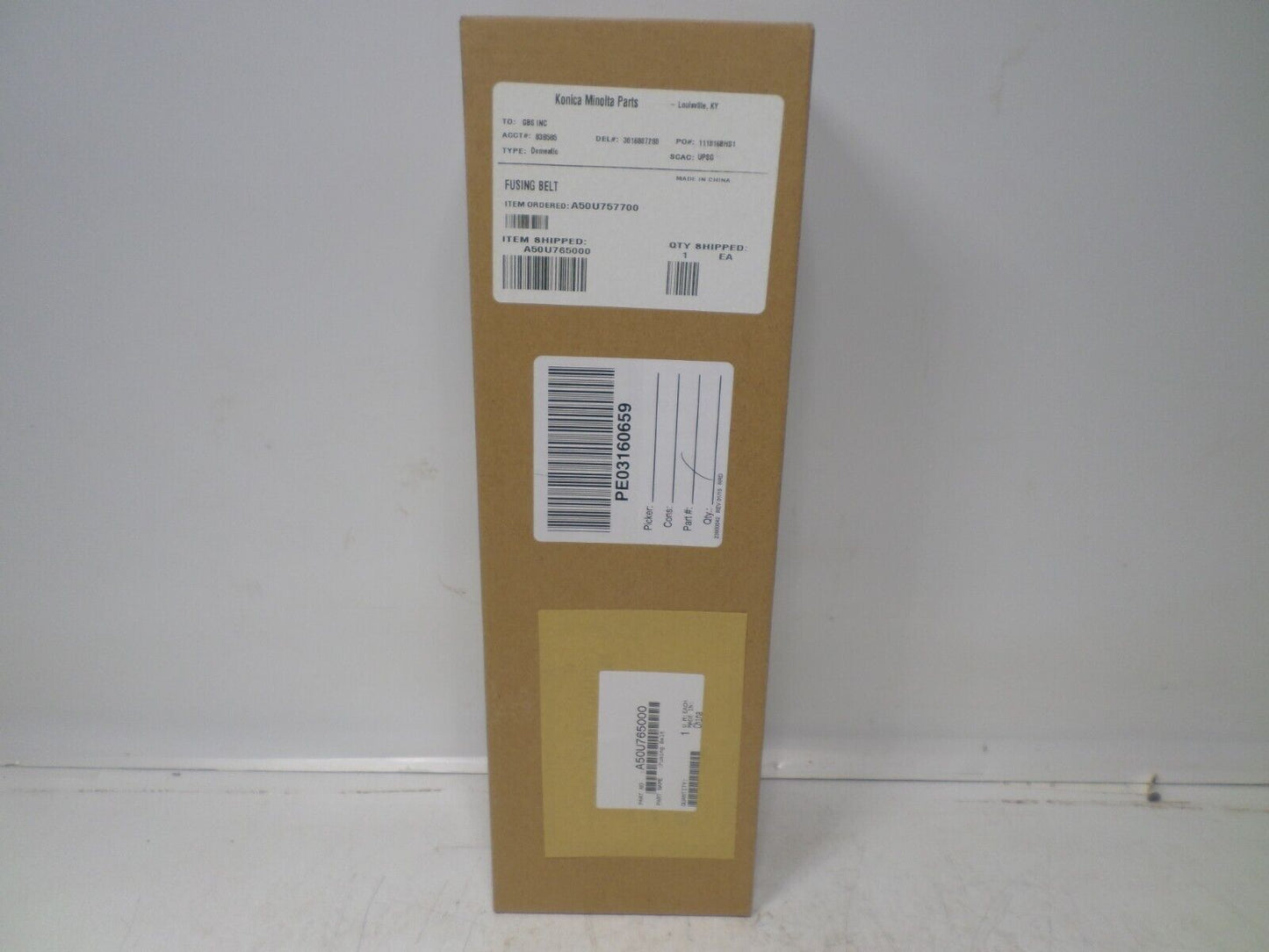 A50U765000 A50U734000 A50U757700 Konica Minolta FUSER Fusing Belt C1070 C1060