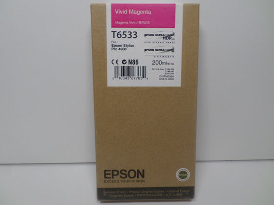 11-2013 NEW EPSON T6533 INK Vivid Magenta STYLUS PRO 4900