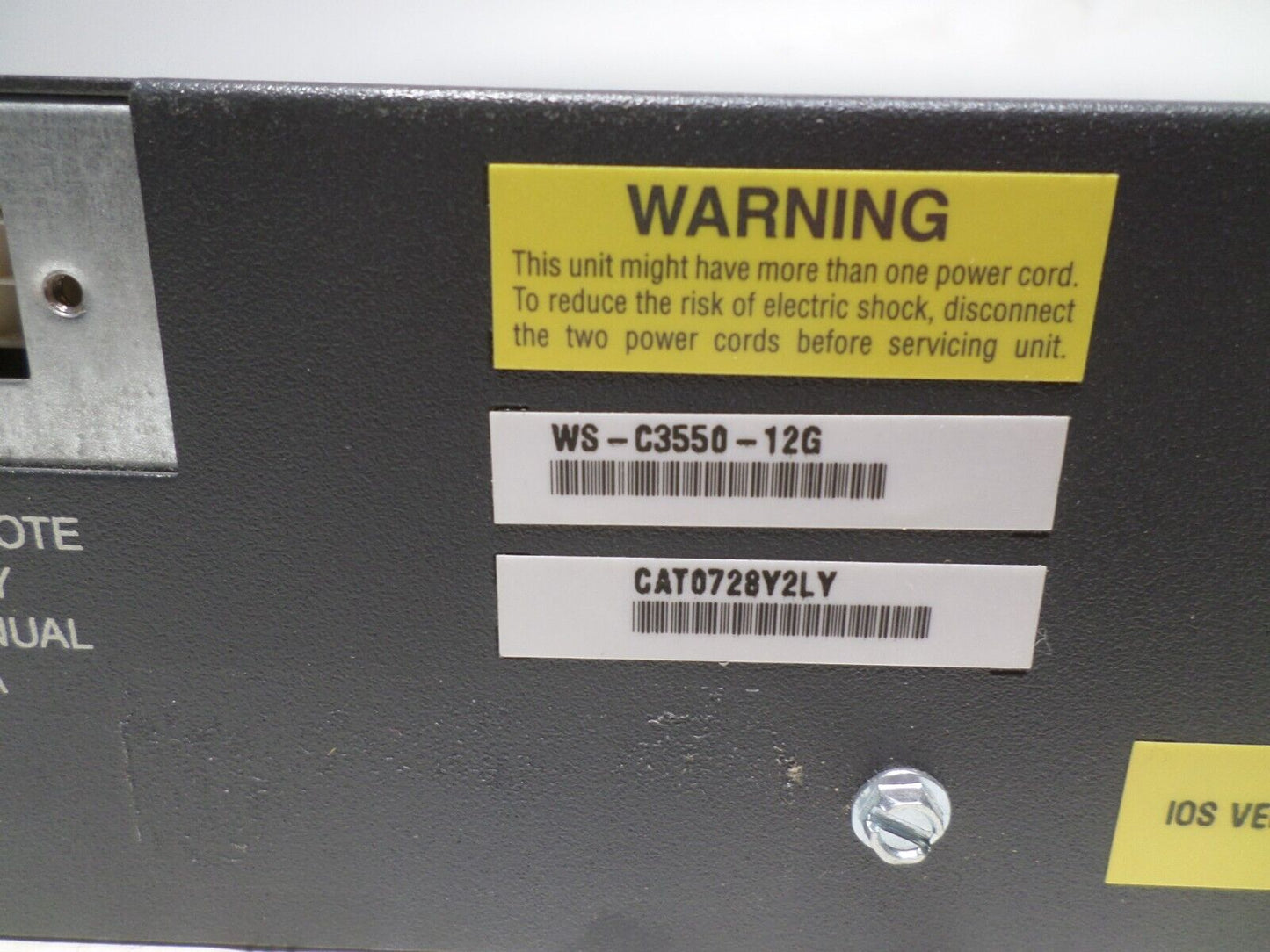 Cisco Catalyst WS-C3550-12G 10-Ports Rack-Mountable Ethernet Switch