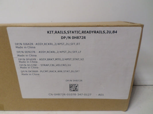 2U Static Rails for Dell R510 R520 R530 R540 R720 R730 R740 R820R6525R7525