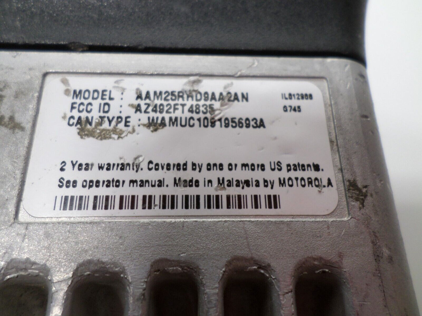 Motorola CDM1250 AAM25RKD9AA2AN *MIssing Face Plate Untested
