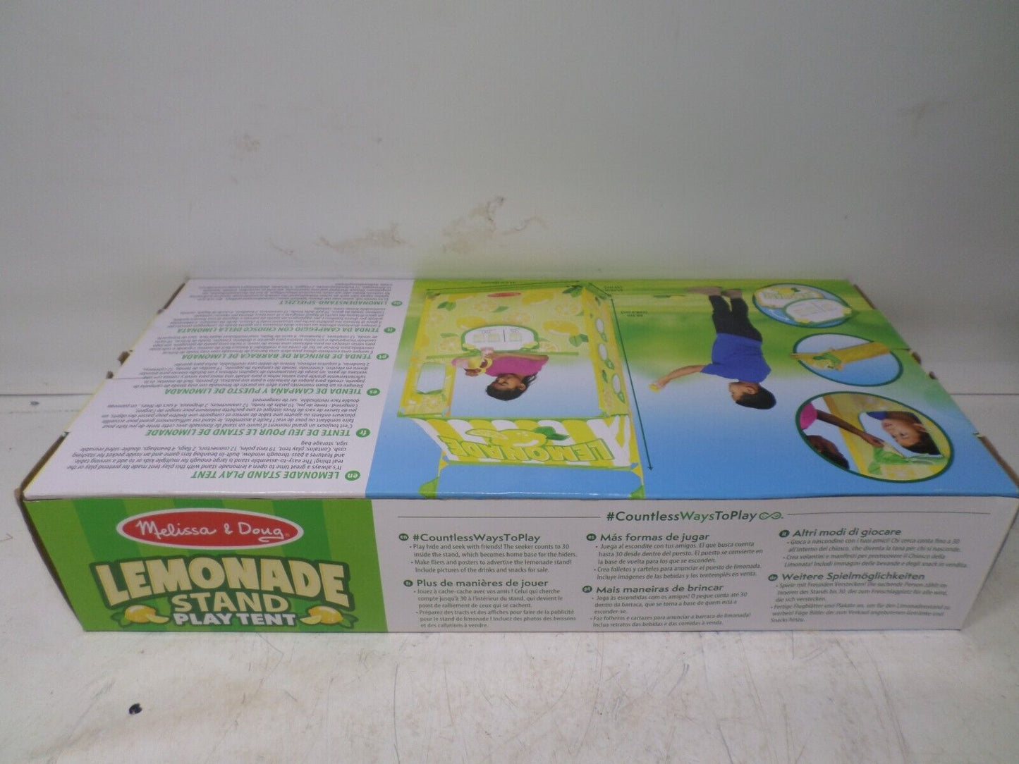 Melissa & Doug Lemonade Stand Play Tent With Beanbag Game, Easy to Assemble