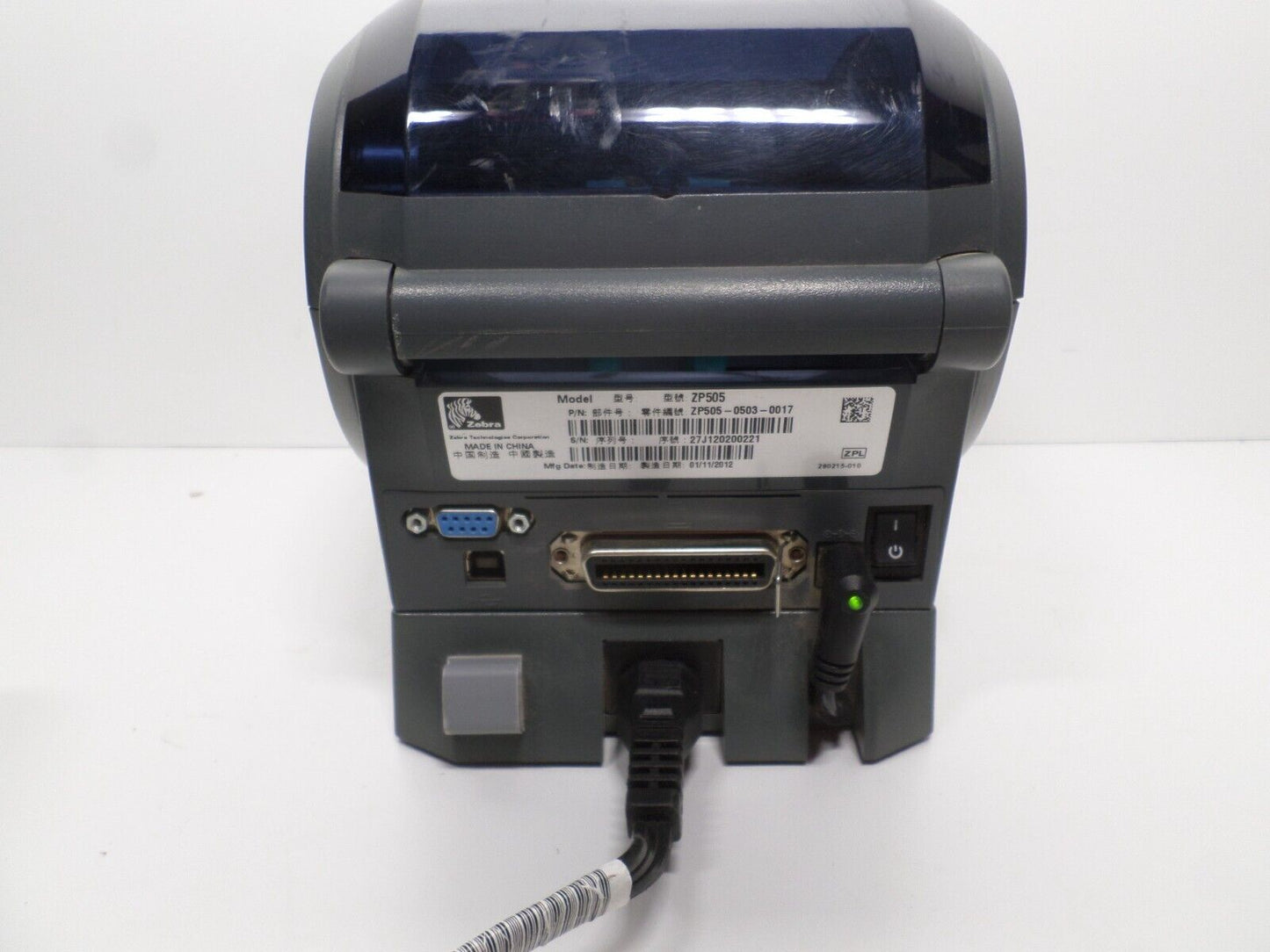 Zebra ZP505- Thermal Label Printer W/Power Cord