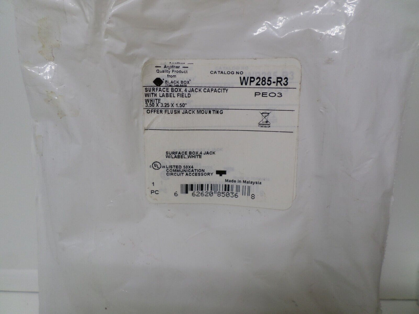 4 Port Cat6 5E RJ45 Network Surface Mount Box For Keystone Jack Insert