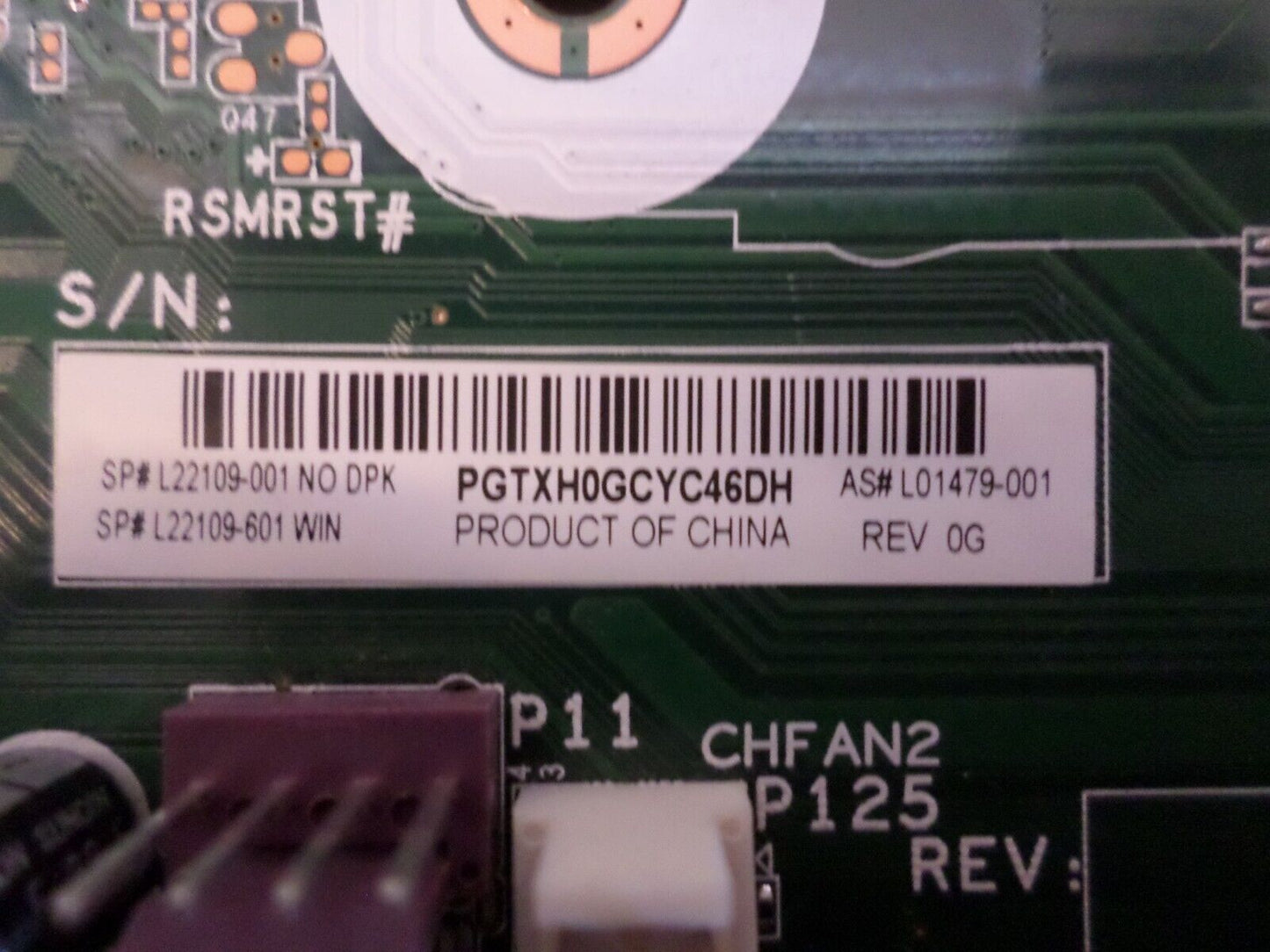 HP Motherboard L22109-001 - For EliteDesk 800 G4 Tower - No RAM/CPU