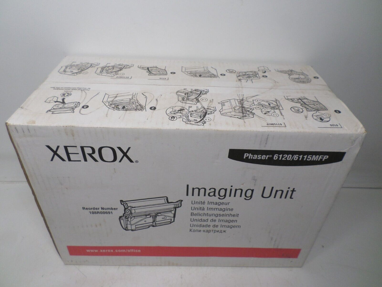 NEW SEALED GENUINE IMAGING UNIT FOR XEROX, PHASER 6120, 6115MFP, RN108R00691