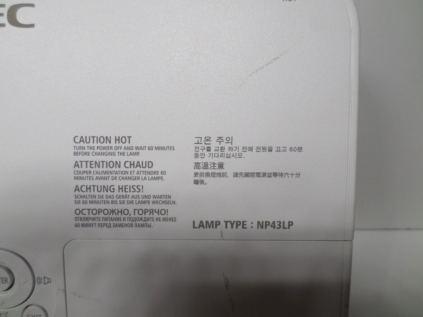NEC ME331X 3300 Lumens 3LCD with HDMI 49 Lamp Hours