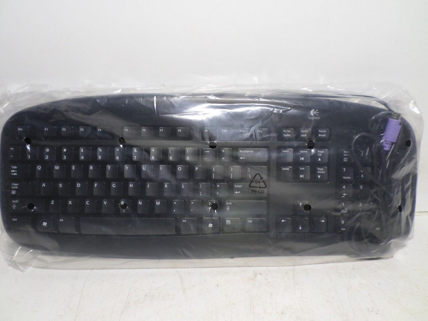 Logitech Value Computer Keyboard PS2 Black Cisnet 868026-0403 Y-SU61 Spill Proof