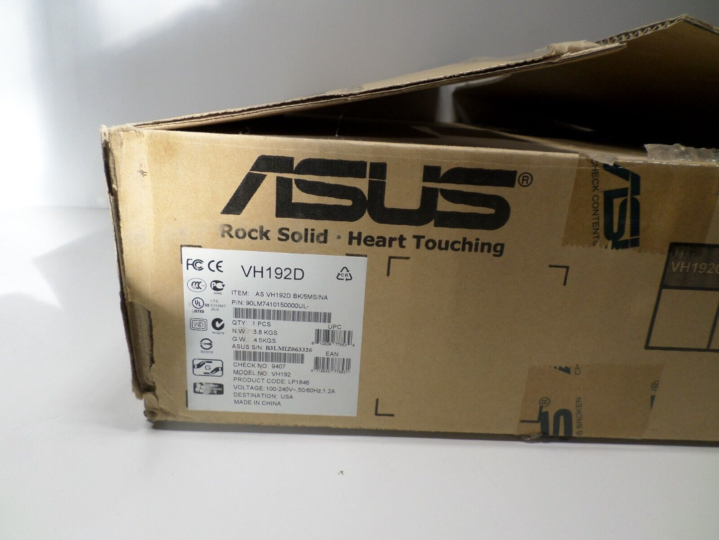18.5in ASUS VH192D Widescreen LED Backlit Monitor
