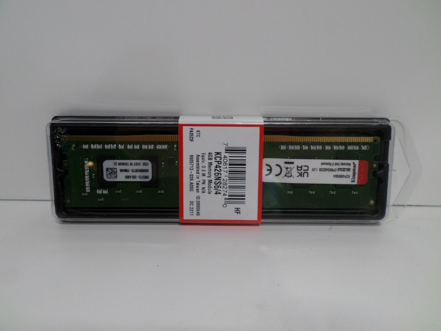 Kingston KCP426NS6/4 DDR4-4 GB - DIMM 288-pin - 2666 MHz / PC4-21300 - CL19