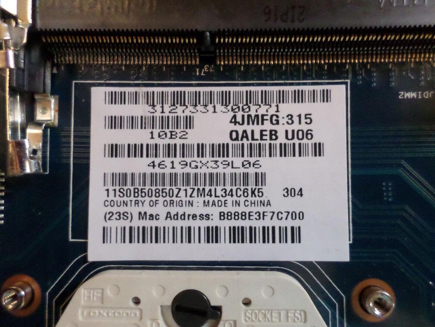 04W4017 Lenovo ThinkPad E535 AMD Laptop Motherboard QALEB LA-8124P