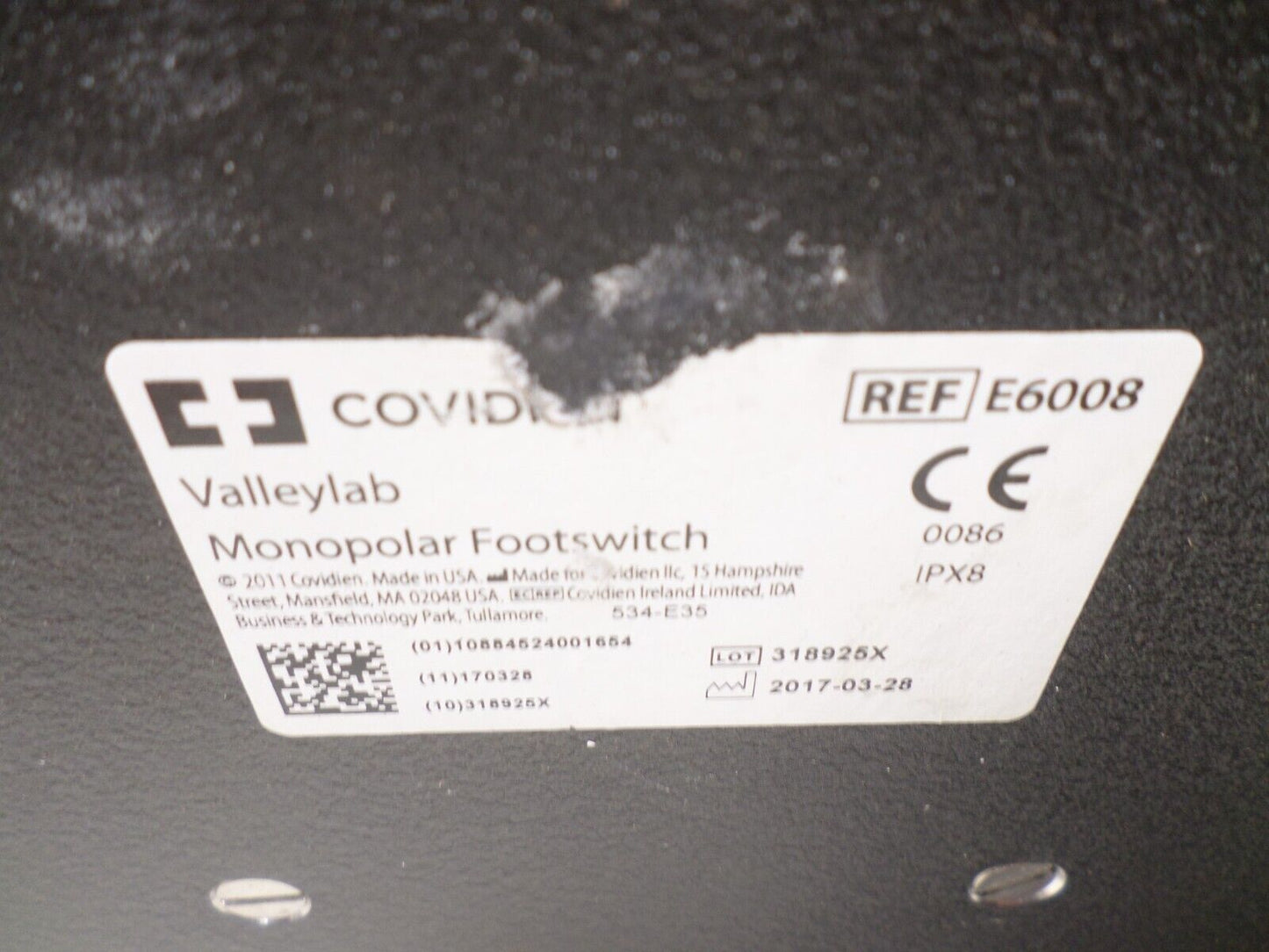 COVIDIEN Valleylab E6008 Foot Pedal with Cable