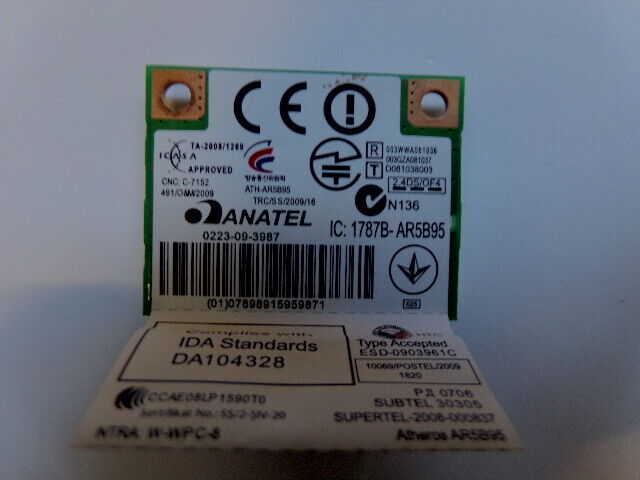 Lot of 5 Laptop Computer Anatel 0223-09-3987 WIFI Wireless Network Card