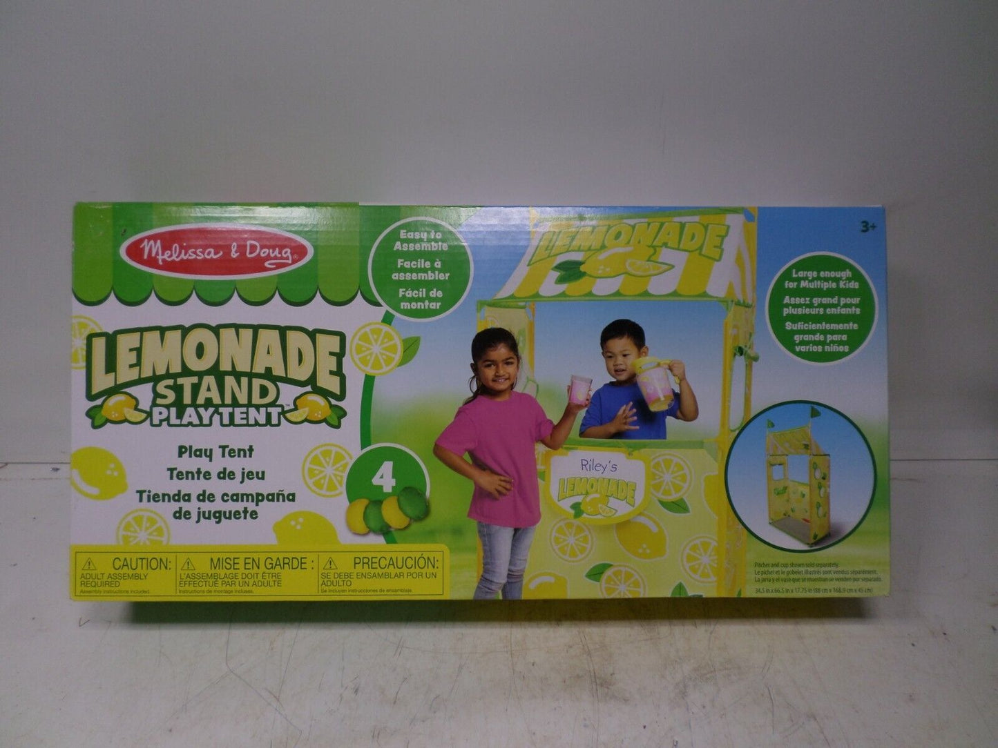 Melissa & Doug Lemonade Stand Play Tent With Beanbag Game, Easy to Assemble