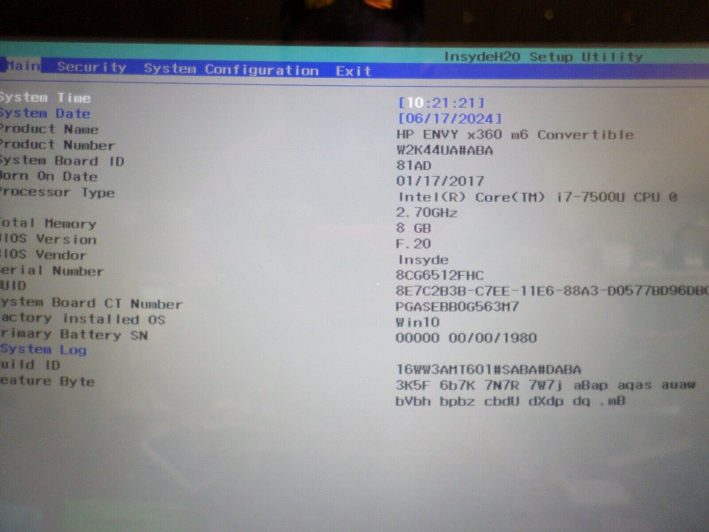 HP Envy x360 Touch 15.6" 4K Laptop Core i7-7500U 8GB DDR4 256SSD